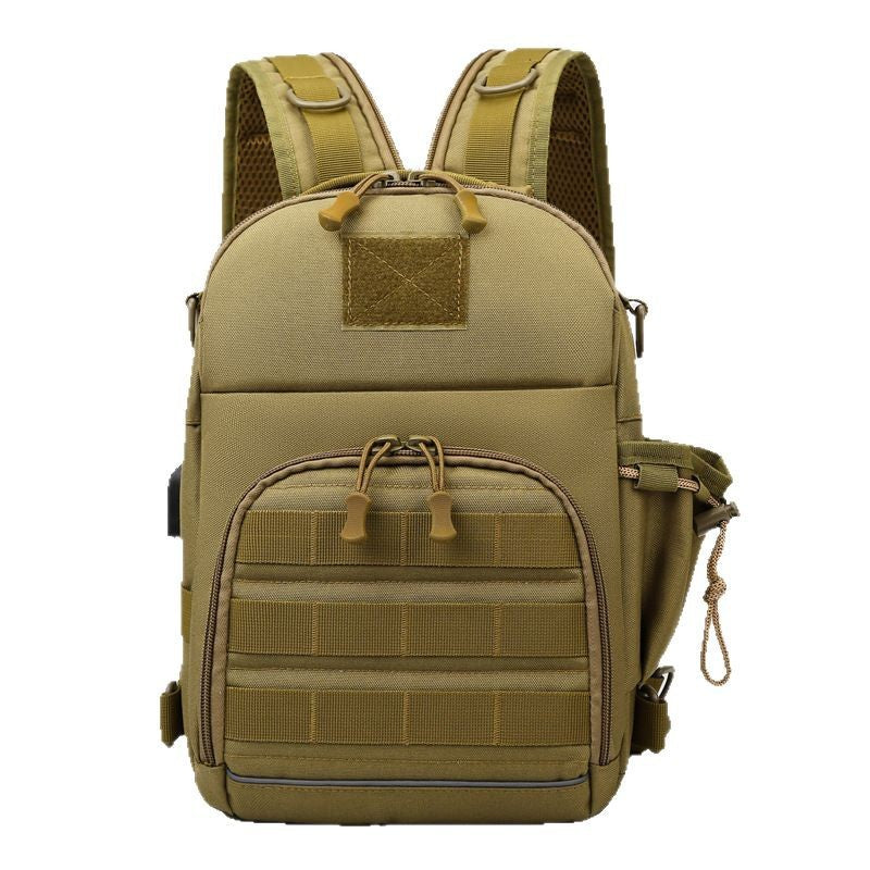 Camouflage shoulder bag Men's messenger bag Water-proof multi-functional nylon cloth breast bag Outdoor combat readiness storage backpack