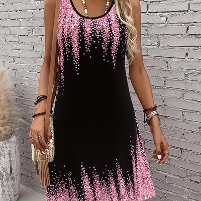 wholesale women's short-sleeved dresses, fashionable women's dresses for spring, summer, and autumn, new cross-border printed designs