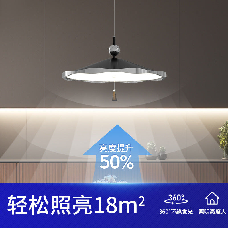 Wind chime chandelier French medieval style high-end atmosphere creative dining room light 2025 new walnut pattern restaurant