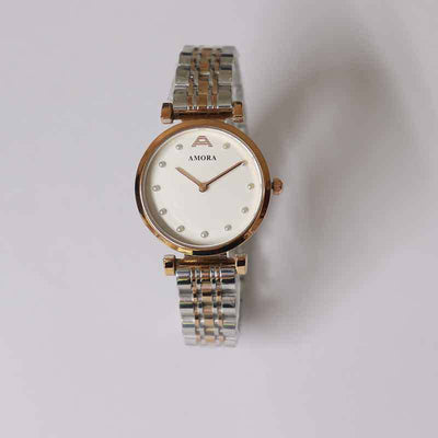 Wholesale stainless steel pearl white watch - women's fashionable, minimalist, elegant, light luxury, trendy, stylish ladies' wristwatch