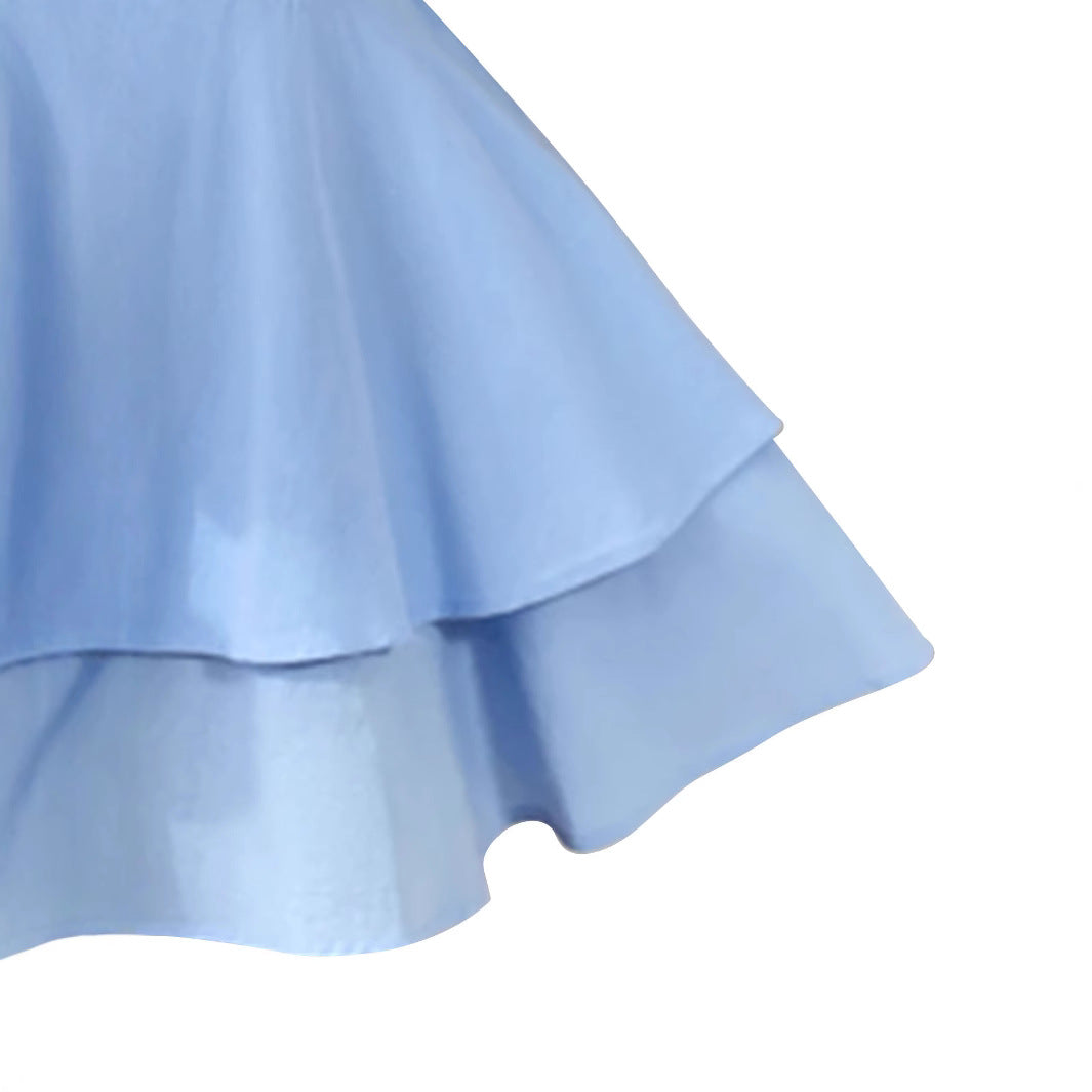 Spot wholesale source factory to map custom halter bow strap short sexy suspender dress