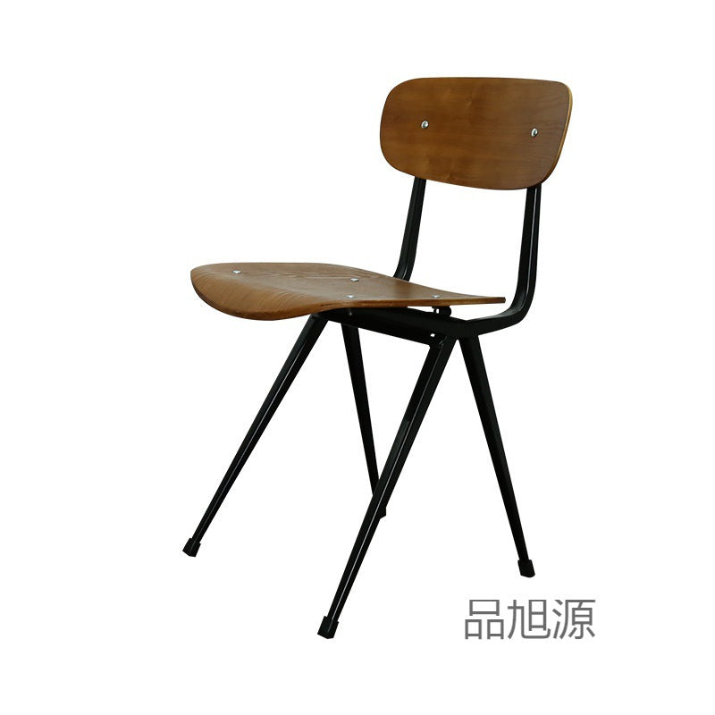 American bar barbecue shop loft wrought iron chair coffee shop casual back chair retro restaurant solid wood dining chair stool