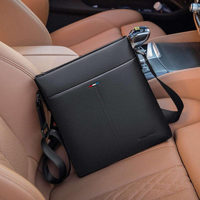 Emperor Paul Leather Men's Bag 2023 New Fashion Shoulder Crossbody Bag Business Casual Cowhide Backpack