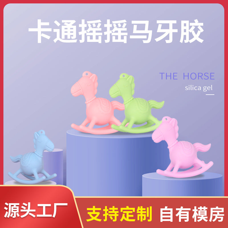 Cross-border new product baby rattle toothpaste food grade silicone bell toy baby molar teething soothing biting glue