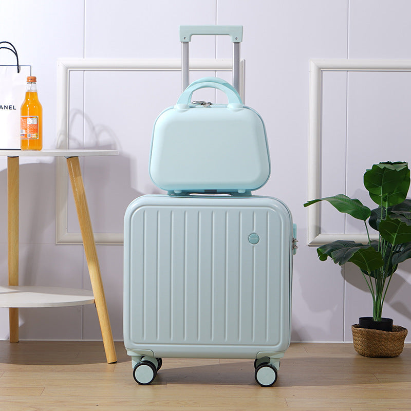 New small-capacity boarding case 18-inch trolley case universal wheel suitcase portable password case men's and women's high-value case