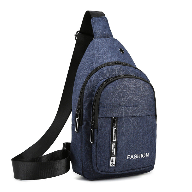 Cross-border breast bag men's factory direct sales casual Korean version trendy Oxford cloth sports small bag shoulder messenger bag fashion backpack