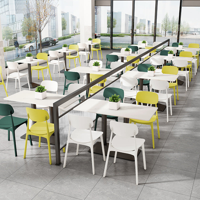 Company staff canteen dining table and chairs student canteen snack bar combination catering commercial 4 staff school restaurant