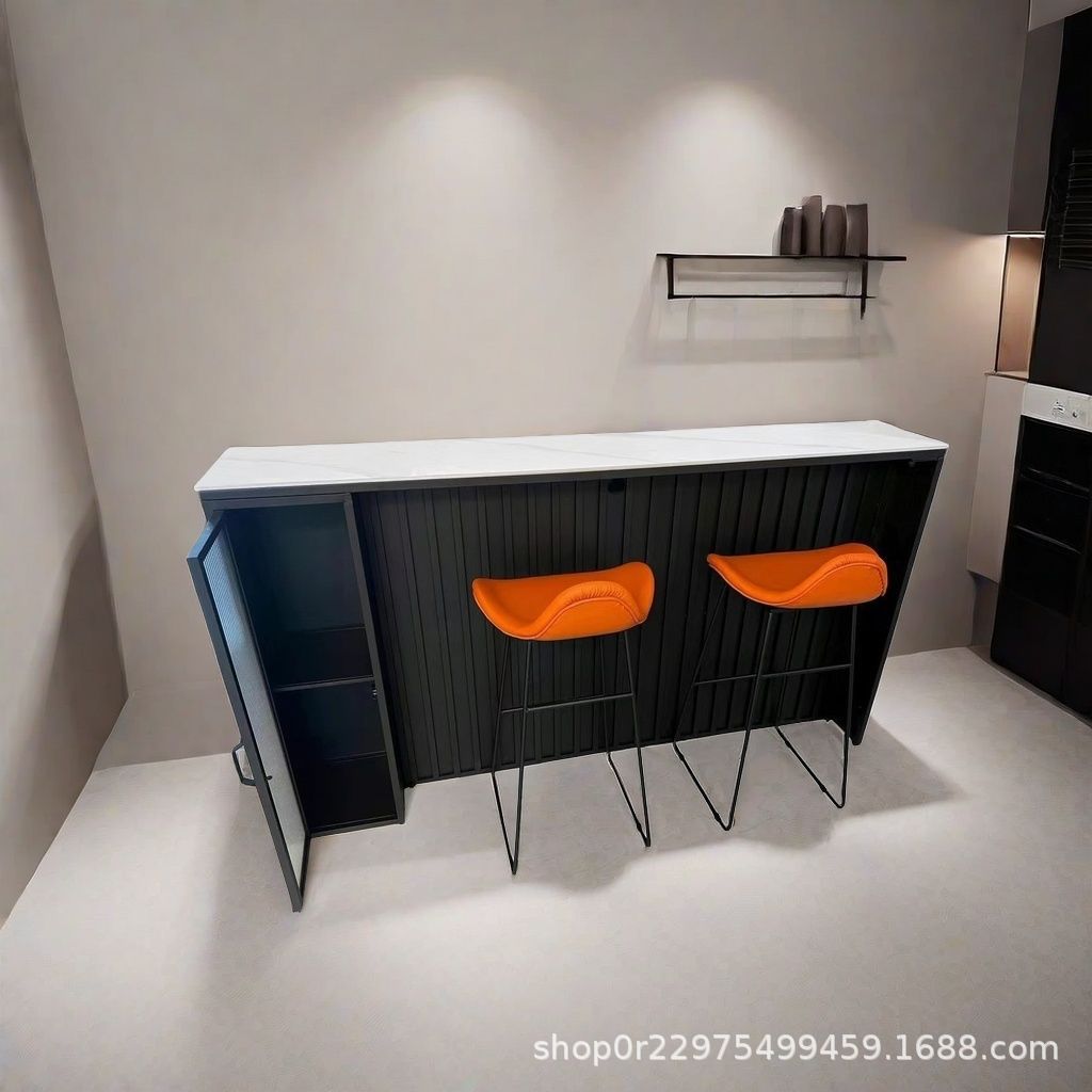 American retro wrought iron bar table and chair combination milk tea shop industrial style table and chair bar simple square negotiation table and chair