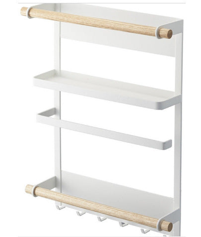 Refrigerator rack side storage multi-functional multi-layer side non-punching wall-mounted kitchen refrigerator magnetic storage rack