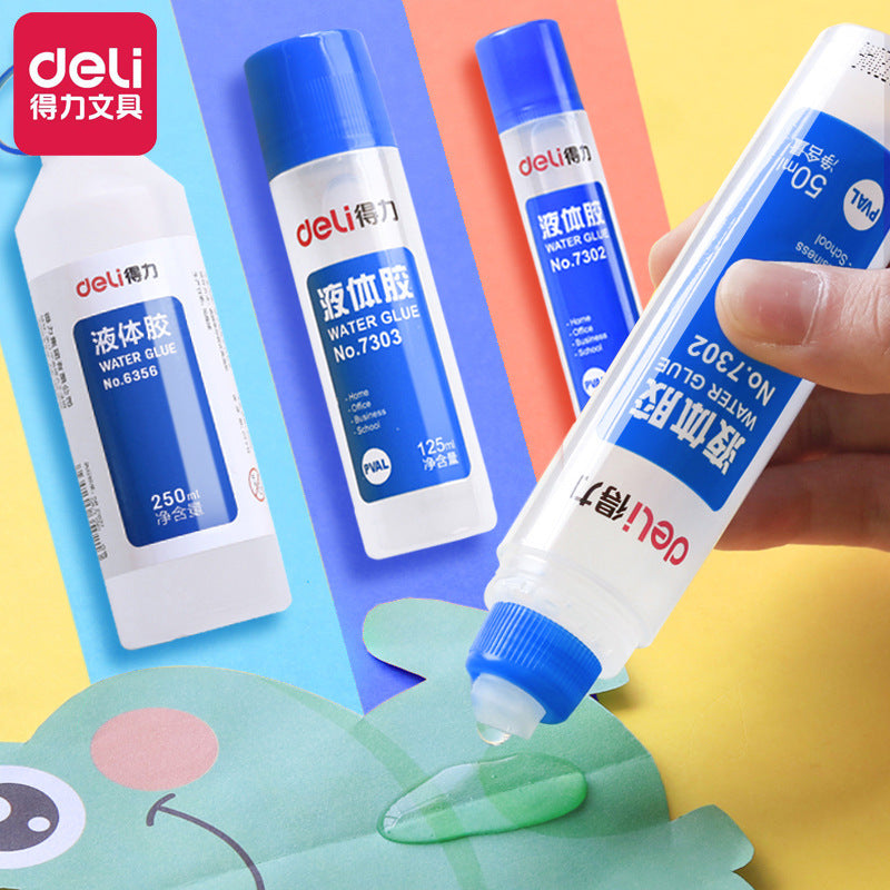 Deli liquid glue student handmade DIY glue large capacity office stationery barrel liquid glue wholesale