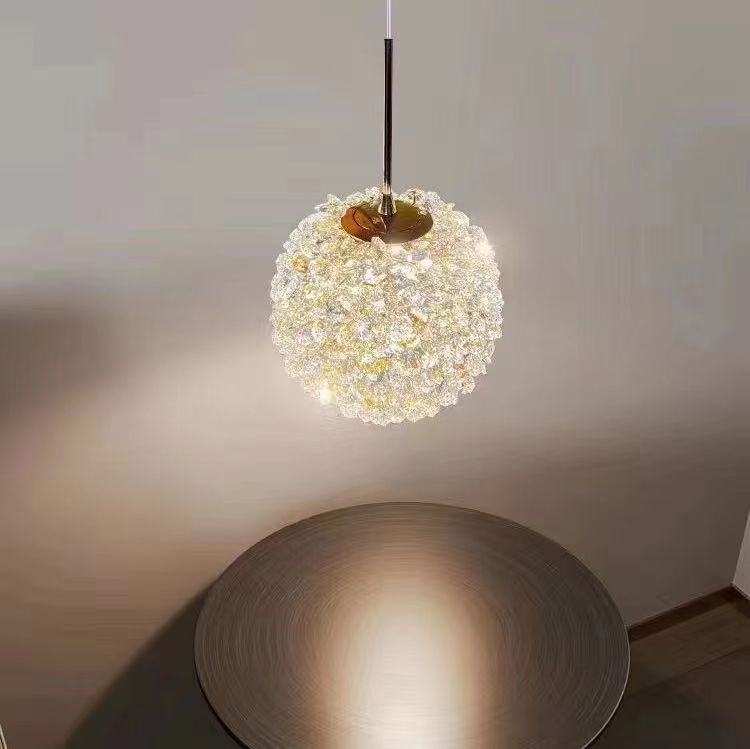 Whole house new warm romantic light luxury creative bedside lamp modern Nordic aisle corridor bedroom crystal chandelier