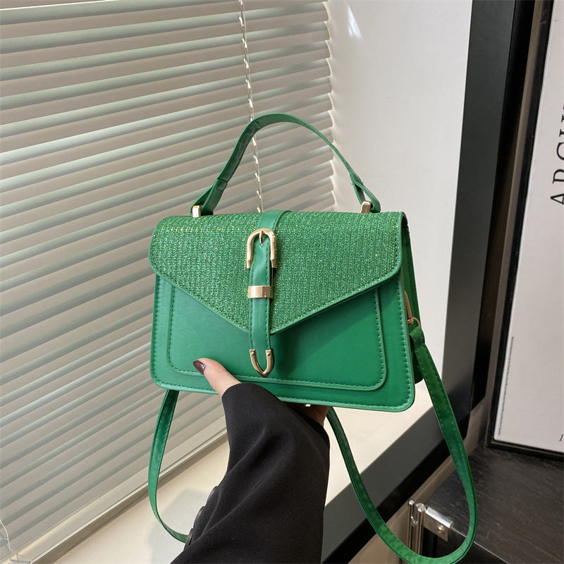 Commuter niche design messenger bag women's bag 2025 new high-end handbag simple shoulder bag texture small square bag