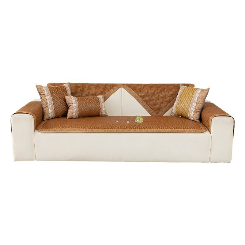 Cool feeling rattan cushion sofa cushion summer mat advanced feeling living room non-slip sofa cushion recliner backrest summer cushion cover