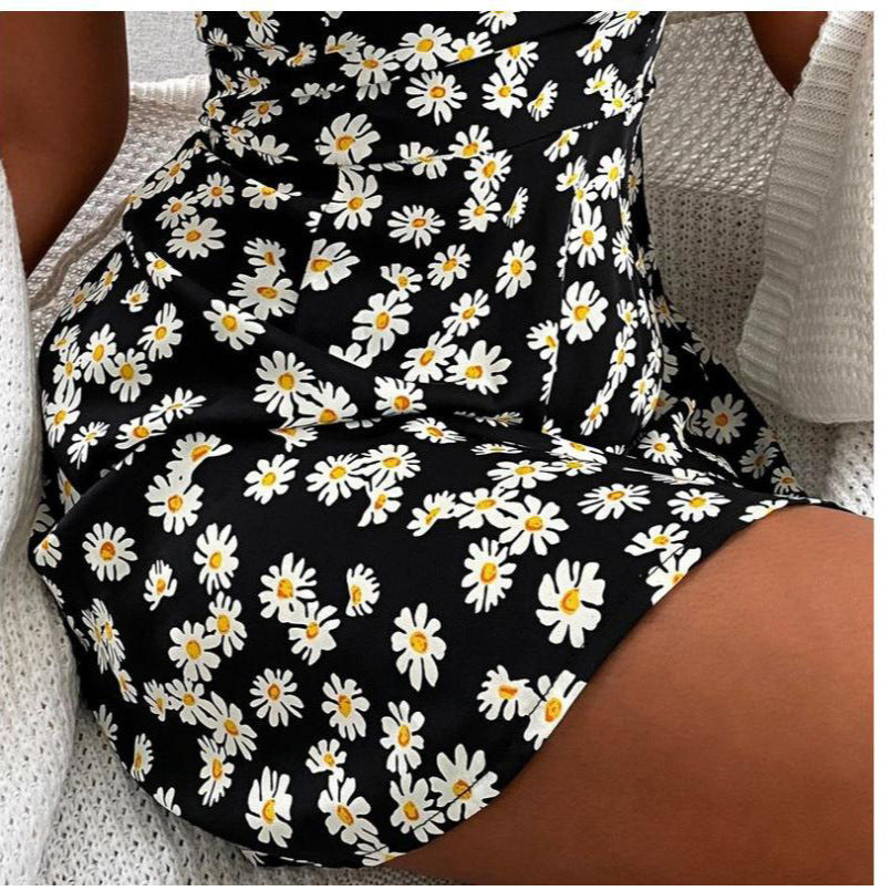 Spot, European and American  women's  skirt, sexy sleeveless summer  suspender dress women