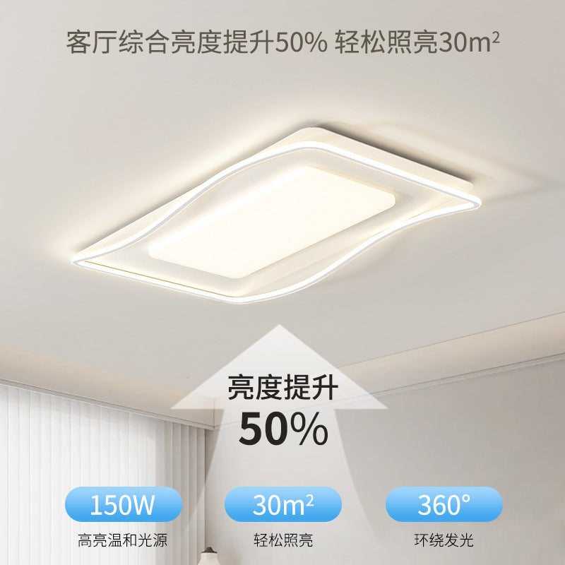 Zhongshan Lighting Factory Direct Sales Living Room Main Light Whole House Package Intelligent Voice Home Improvement Round Room Bedroom Ceiling Light