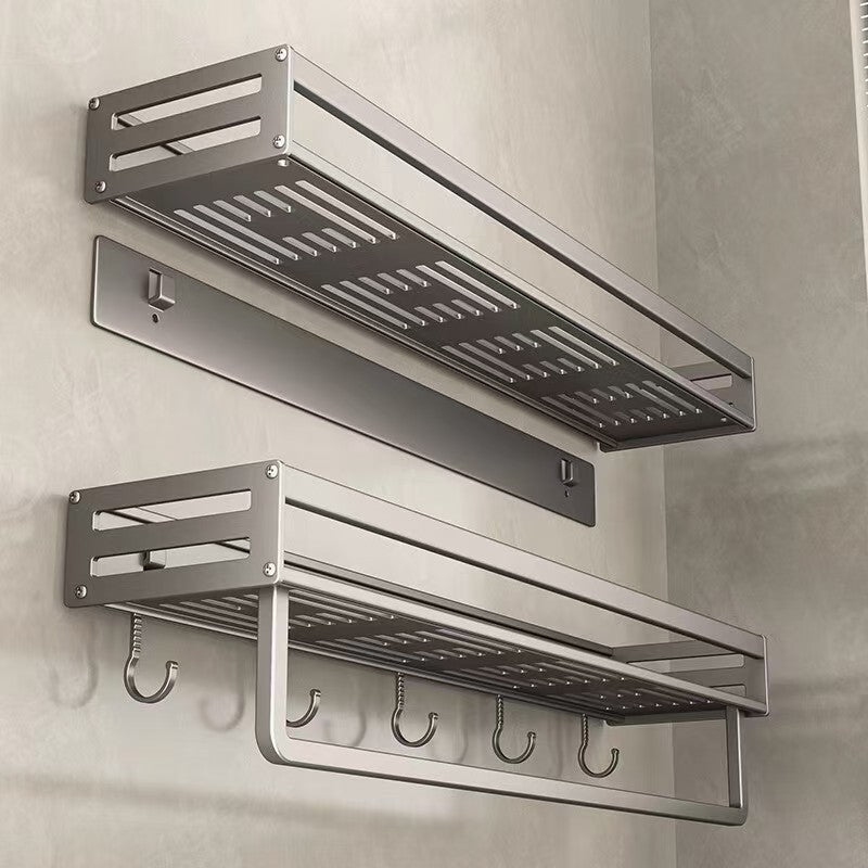 Space aluminum removable toilet rack bathroom washstand non-punching wall hanging toilet toilet storage rack