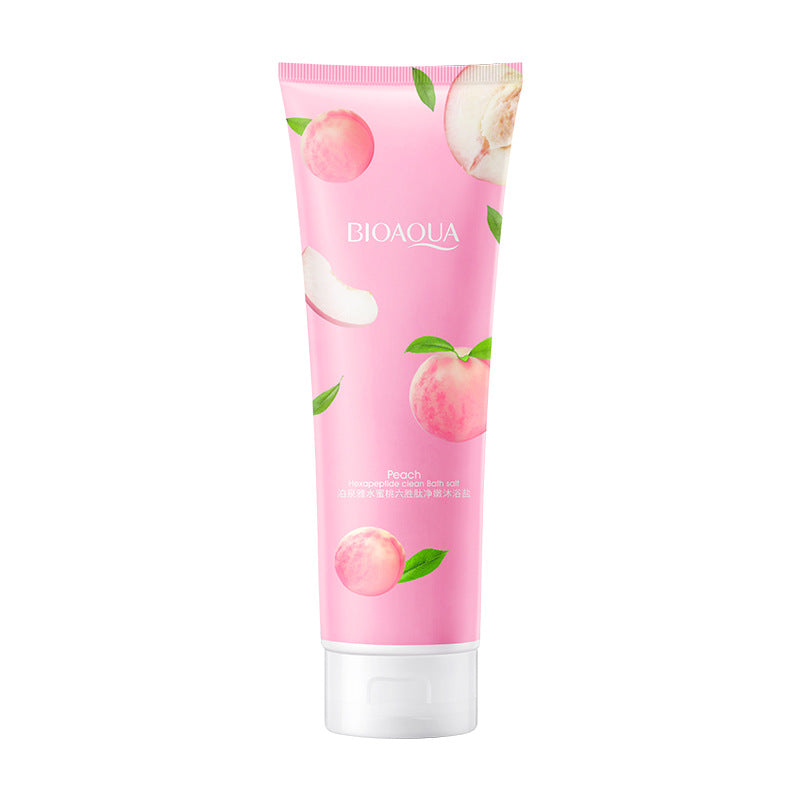 Boquanya Peach Lactic Acid Bacteria Bath Salt Foam Refreshing Moisturizing Smooth Cleansing Body Cleansing Bath Salt