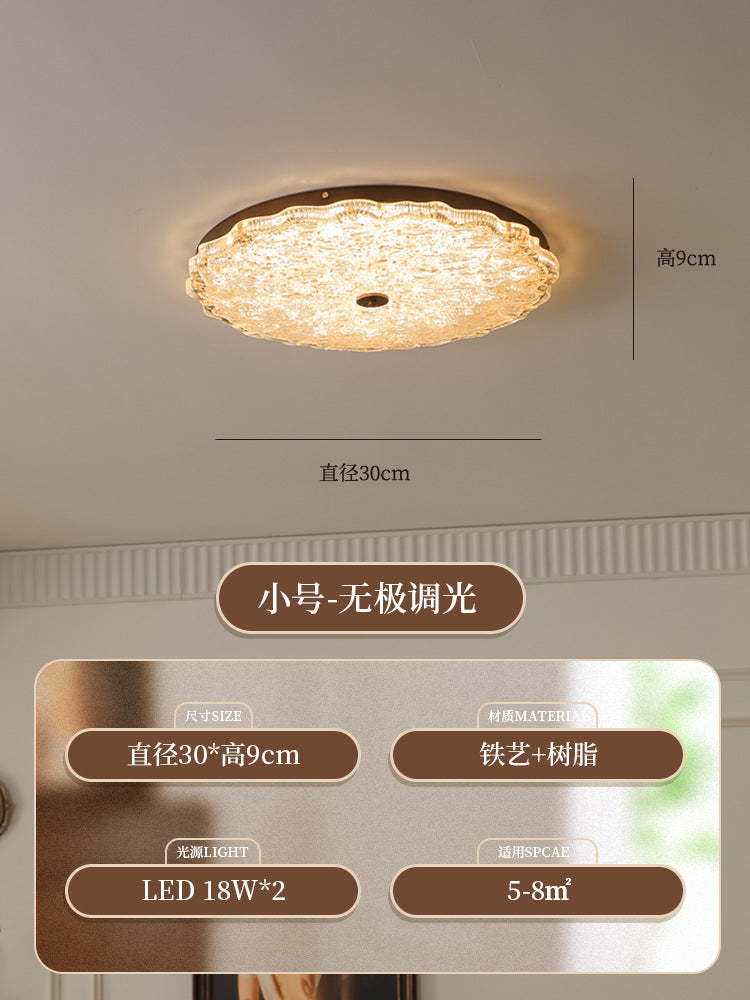 Medieval bedroom ceiling light, American retro living room main light gold foil designer Nanyang style master bedroom study lighting