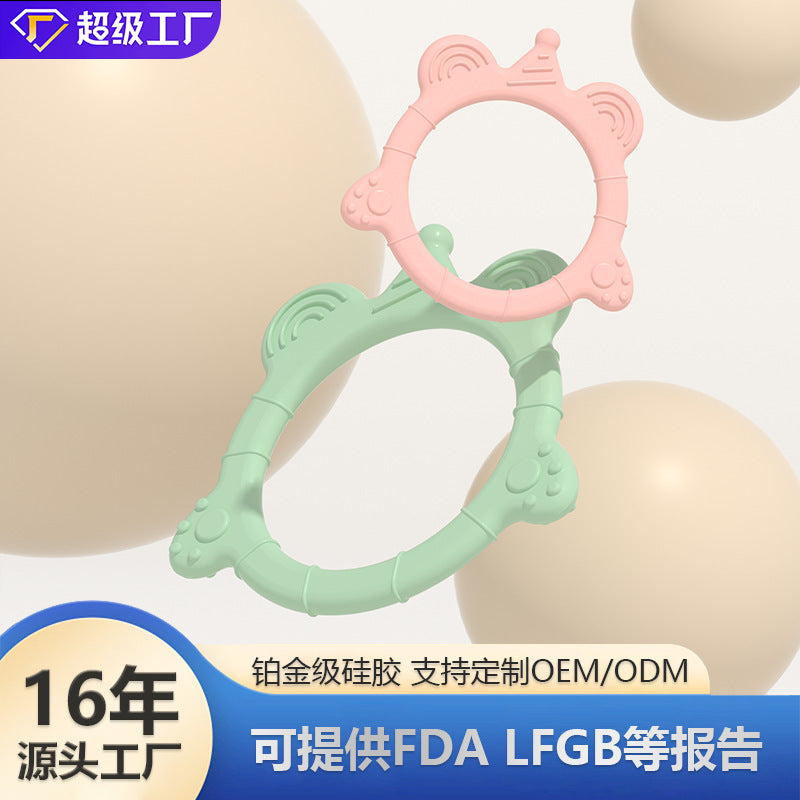 Cross-border new baby biting glue food grade silicone molar stick baby biting music anti-eating hand biting glue silicone toothpaste