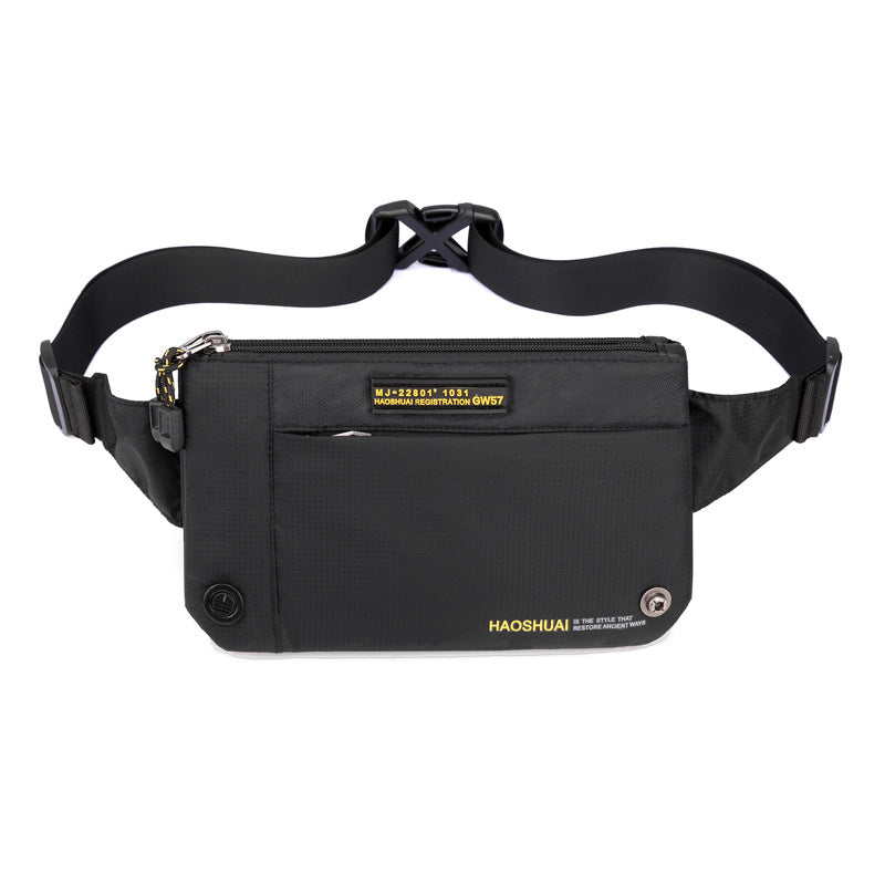 New  men's breast bag, messenger bag, fashion and leisure outdoor fanny pack, sports shoulder bag, simple men's bag.