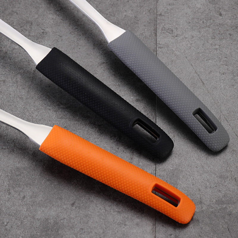 Dao Qi stainless steel kitchenware household kitchen silicone handle spatula cooking heat insulation anti-scalding high temperature colander