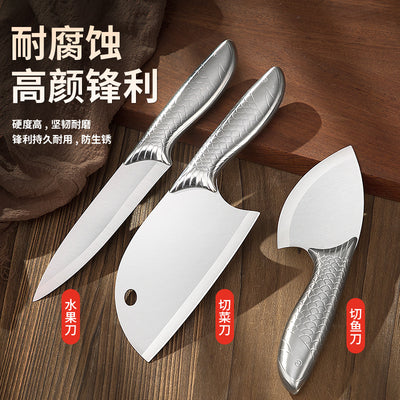 All-steel kitchen knives: stainless steel chef's knife, slicing knife, boning knife, paring knife - high-speed steel