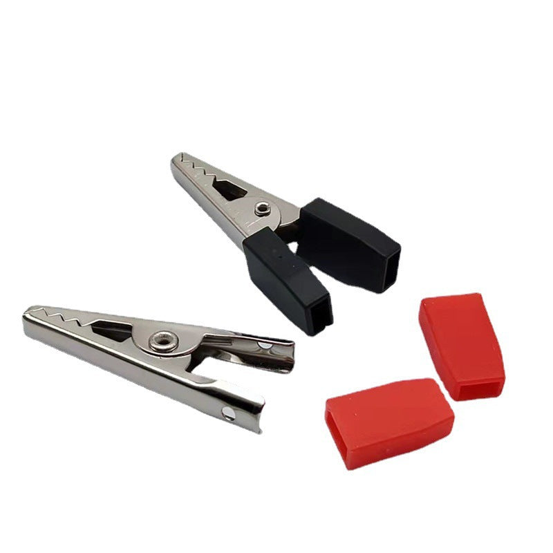 35MM double handle crocodile entrainment insulation sheath PVC sleeve small 028 small charging clip test clip iron clip high frequency