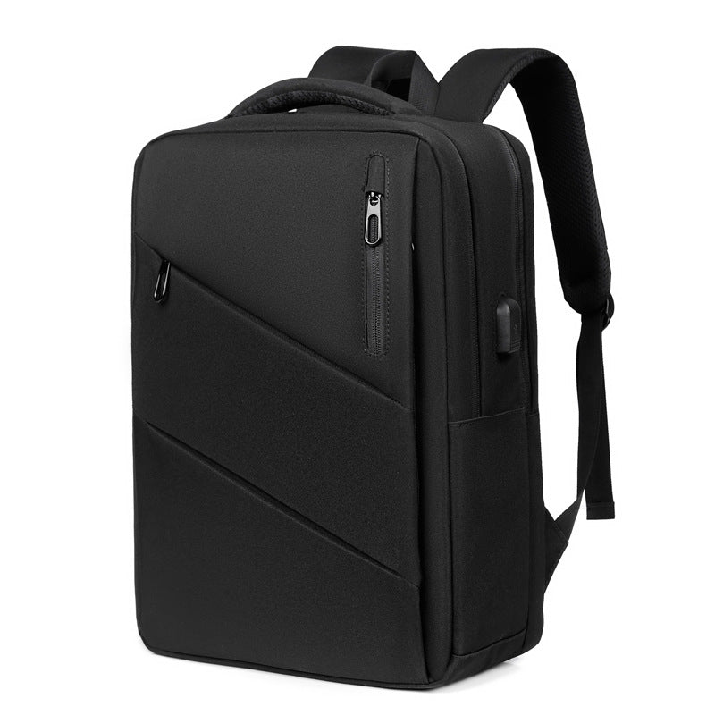 Cross-border logo customized men's backpack, fashionable and simple commuting 15.6-inch computer bag, anti-splashing casual backpack
