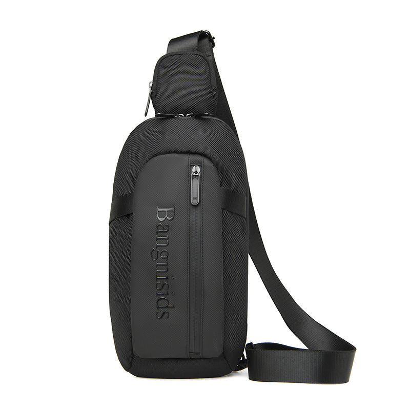 New Versatile Breast Bag Shoulder Bag High Value Foreign Style Mobile Phone Small Backpack Outdoor Sports Leisure Messenger Bag Men