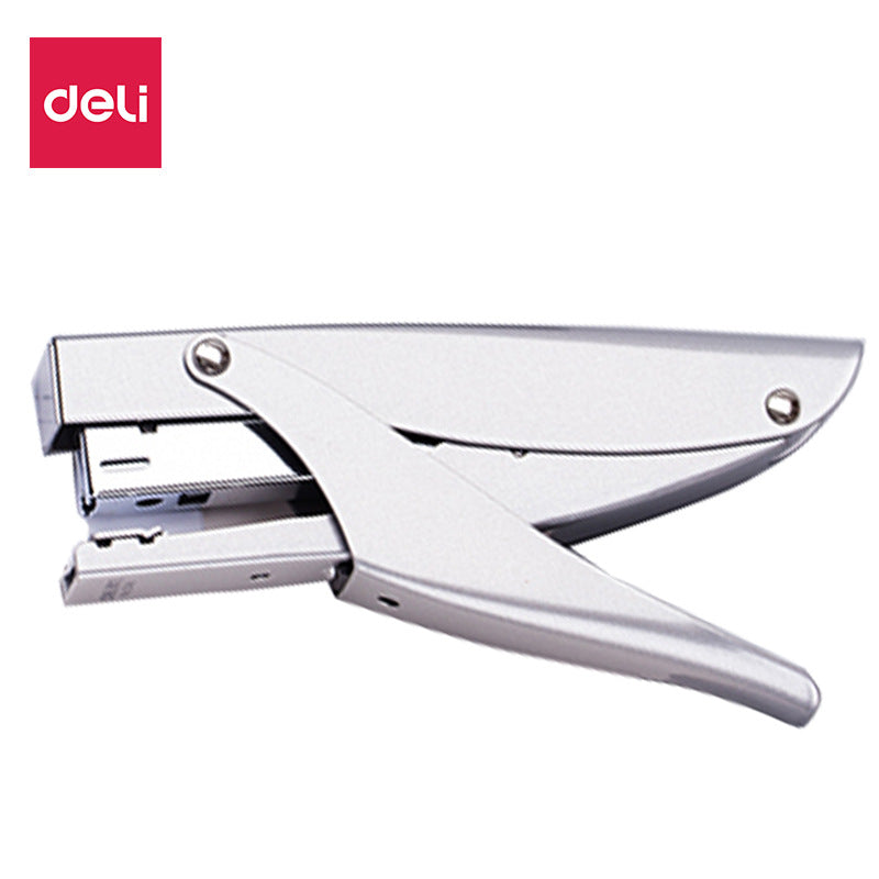 Deli 0346 Metal Handheld Medium Stapler No. 12 Standard Binding Machine Rotary Clamp Labor-saving Stapler