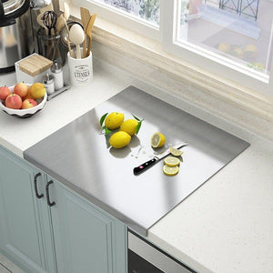 Stainless steel cutting board kitchen rolling board fruit chopping board baking kneading large chopping board household and panel