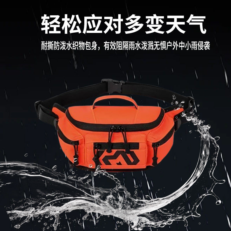 Crossbody bag, fanny pack, men's and women's sports shoulder satchel, outdoor large-capacity portable waist hiking tactical breast bag