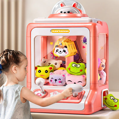 Little rabbit kids claw machine clip doll mini machine small sound and light boys and girls toys gifts fun puzzle