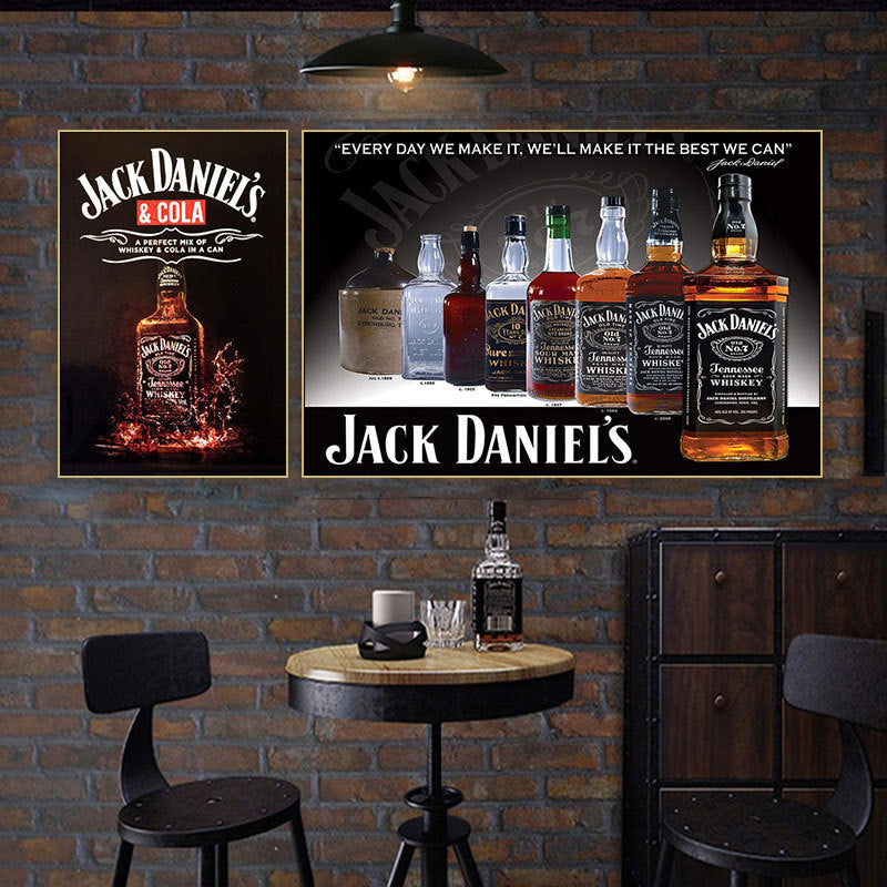 Bar decoration painting music dining bar cocktail KTV nightclub ballroom hanging painting American retro nostalgic mural