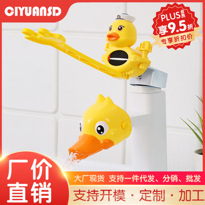 Factory direct: baby & kids silicone hand washing aid - anti-splash extended spout faucet extender for sinks
