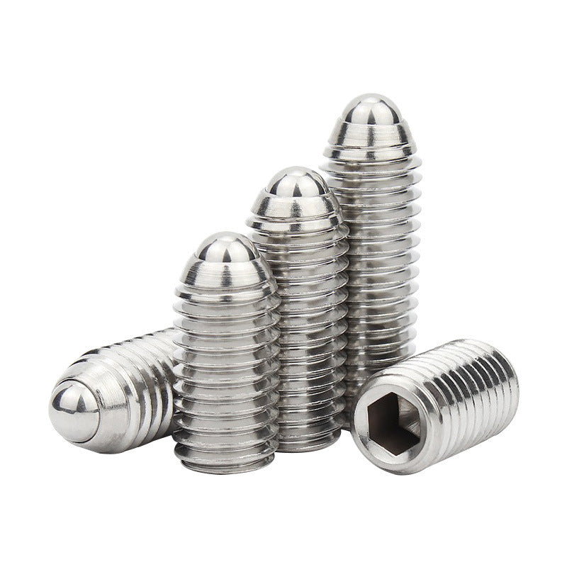 304 stainless steel setting screw M3 hexagonal ball head positioning ball M4 spring plunger bead screw M6