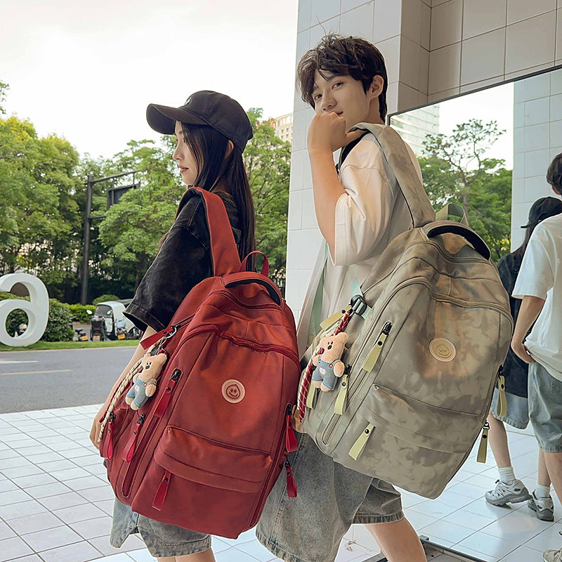 New Trend Lightweight Leisure High School Large Capacity Backpack Male Versatile Elementary School Student School Bag Female