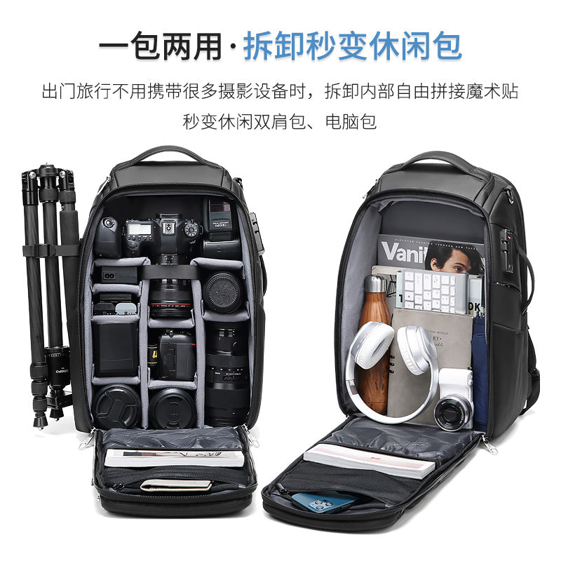 Source factory custom SLR camera bag waterproof large capacity camera bag computer all-in-one camera backpack