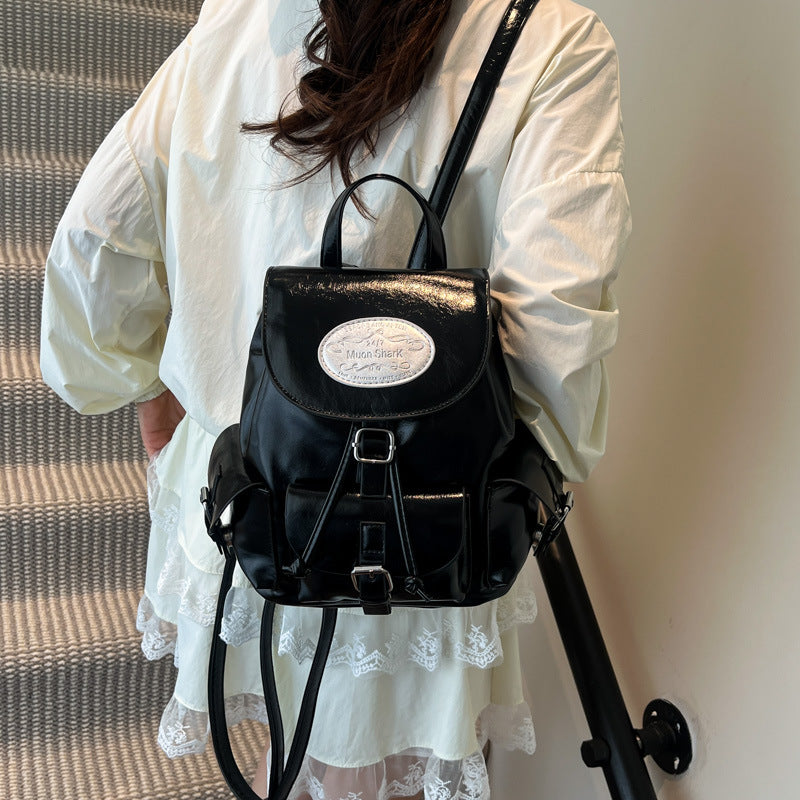 Cross-border Korean version backpack women's 2025 new fashion college style backpack versatile large-capacity casual backpack