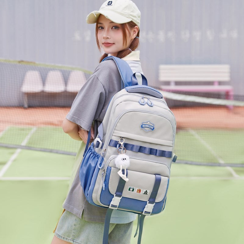 New Trend Junior High School High School Student School Bag High Value Large Capacity Backpack Fashion Casual Durable Backpack