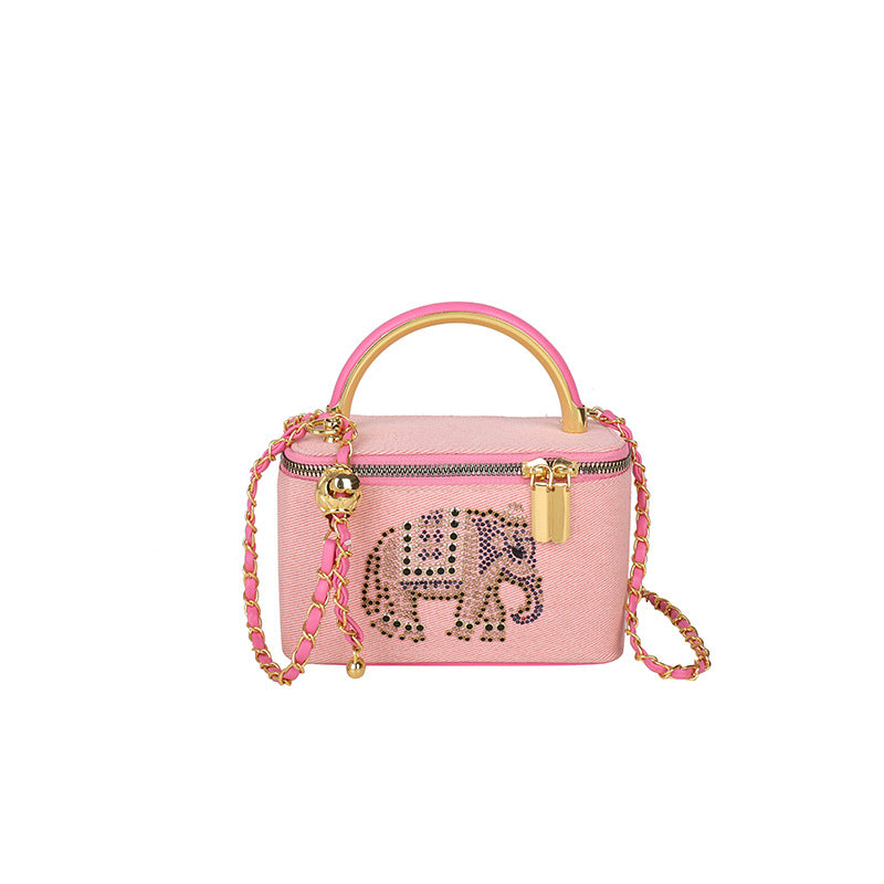 Spring and summer high-end fashion shoulder small square bag women's 2025 new niche design messenger bag fashion box bag