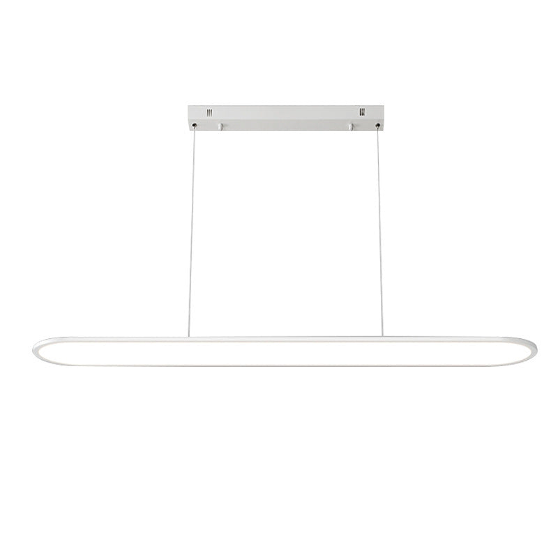 Xiaohongshu chandelier one-word long restaurant lamp chandelier modern eye protection lamp bar table restaurant lamp advanced sense