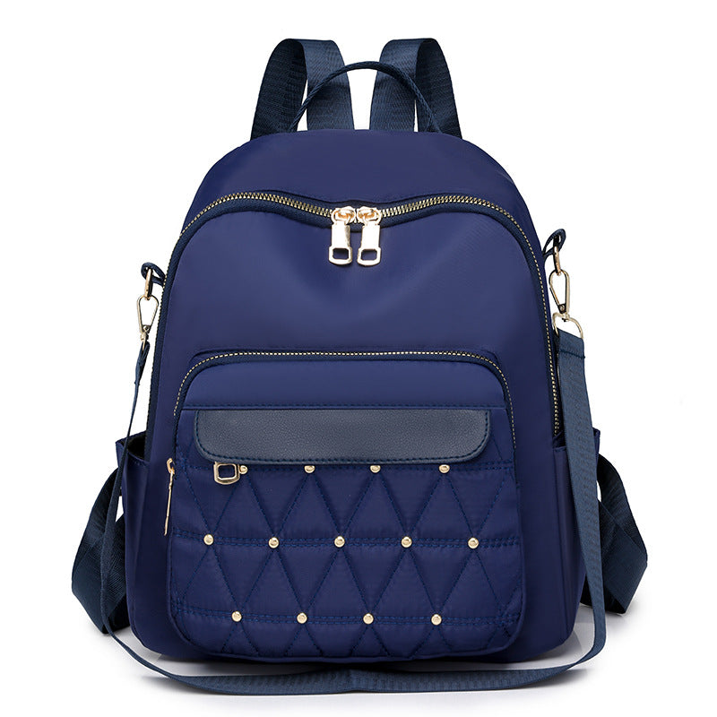 Cross-border 2025 new Oxford cloth backpack women's fashion versatile large-capacity women's leisure travel backpack