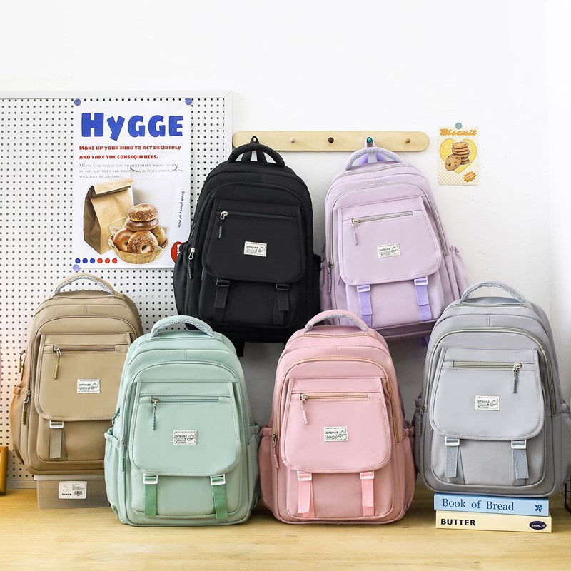 New schoolbag, primary and secondary school student backpack, cute thermal insulation meal bag, fashion trend, versatile and simple backpack