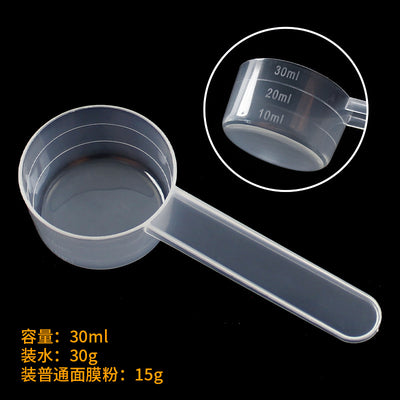 Mask powder spoon 30ml plastic measuring spoon laundry detergent powder fertilizer feed pesticide measuring spoon filled with water 30g