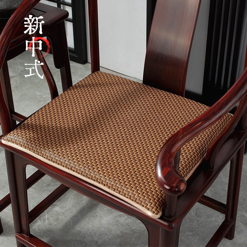 Summer cold rattan seat cushion solid wood armchair mat seat cushion Chinese mahogany sofa cushion chair cushion wholesale