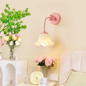 Bedroom bedside wall lamp french cream style wall bedroom lamp living room sofa atmosphere aisle background wall lamp