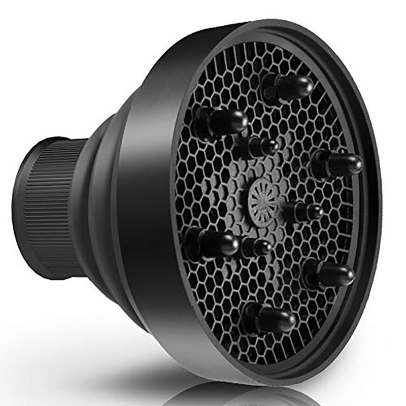 Cross-border silicone hair dryer cover, hair dryer, retractable nozzle, drying and styling, curly hair, hairdressing tools, folding wind hood, spot.