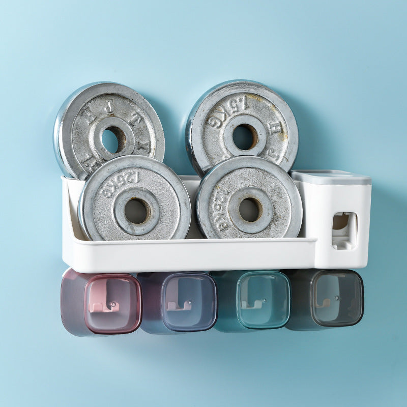 No punching toothbrush shelf tooth cup brush holder wall-mounted bathroom mouthwash cup wall-mounted toothset set