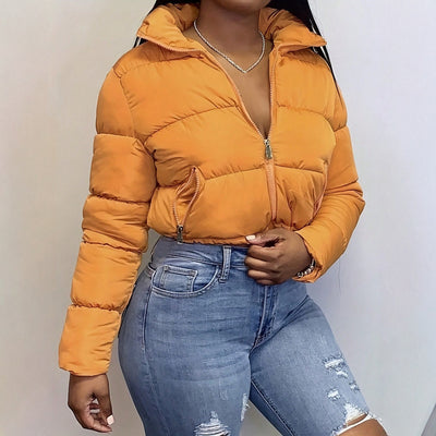 S390904 women's fall/winter cotton-padded jacket - european & american style, short padded coat